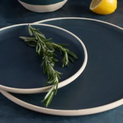 Treves Side Plate, Navy, Set of 4^Be Home Shop