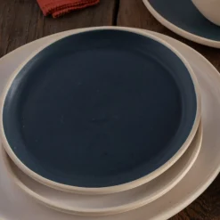 Treves Side Plate, Navy, Set of 4^Be Home Shop