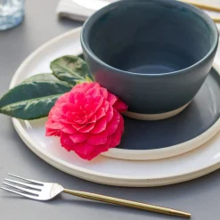 Treves Side Plate, Navy, Set of 4^Be Home Shop