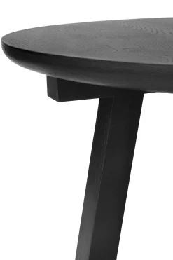 Tripod Side Table, Black Oak