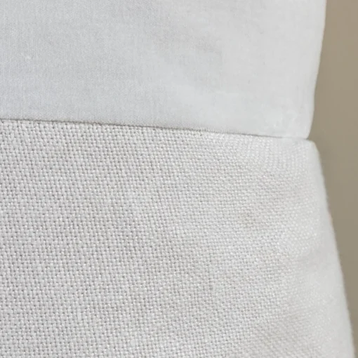 Velvet & Linen Square Pillow, Pearl Grey^Be Home Hot