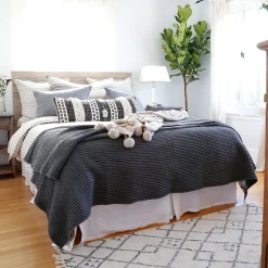 Zuma King Blanket, Charcoal^Be Home Cheap